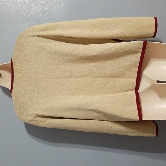 Alfred dunner XL gold &burgundy embroidered floral with gold sparkle and beading - Picture 16 of 17